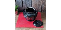 Jarre vintage cerise noir poterie